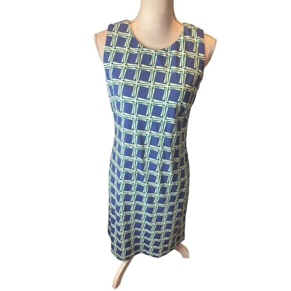 J. MCLAUGHLIN Sophia Print Geometric Catalina Cloth Sz Small Blue Green Summer - Picture 2 of 5
